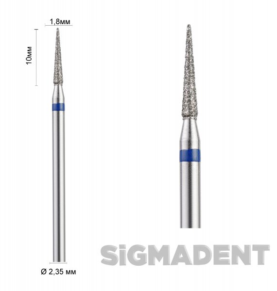 Фреза алмазна 166 (Голка) розмір 018 (1шт) ASF - фотография товара. Купить с доставкой в интернет магазине Nailmag 