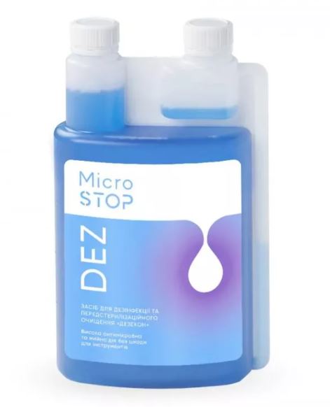 Концентрат дезінфекційний MicroSTOP Dez Дезекон, 1л - фотография товара. Купить с доставкой в интернет магазине Nailmag 