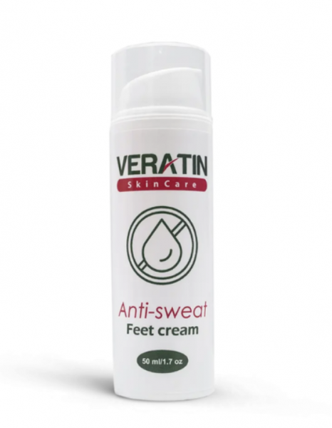Крем від пітливості ніг Veratin Anti-sweat Feet cream, 50 мл - фотография товара. Купить с доставкой в интернет магазине Nailmag 