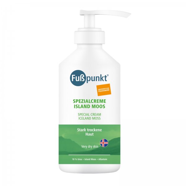 Крем від тріщин для ніг Ісландський мох Fußpunkt з дозатором, 500мл - фотография товара. Купить с доставкой в интернет магазине Nailmag 