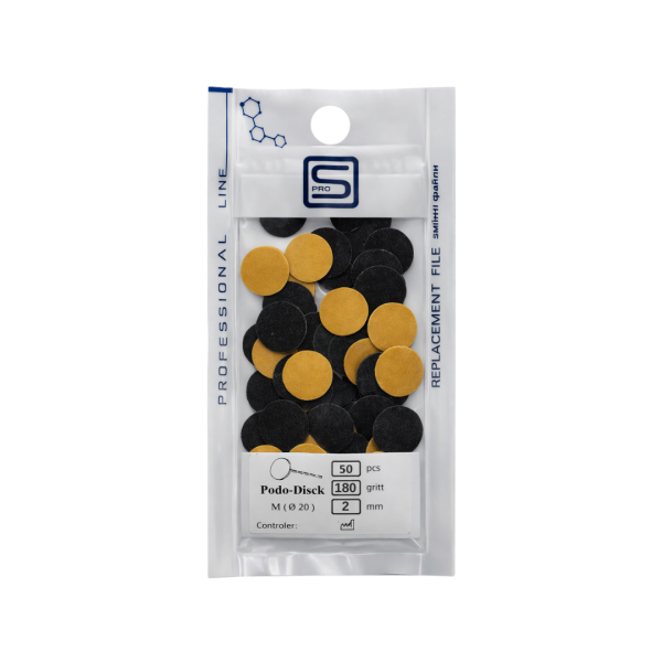 Набір змінних файлів м'яких для пододиску Prosteril ЧОРНІ (d=20мм), 50шт/уп - фотография товара. Купить с доставкой в интернет магазине Nailmag 