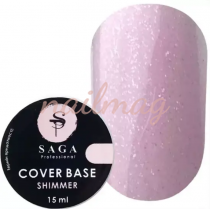 Базовое покрытие Saga Shimmer Base №10 (Розовый), 15 мл