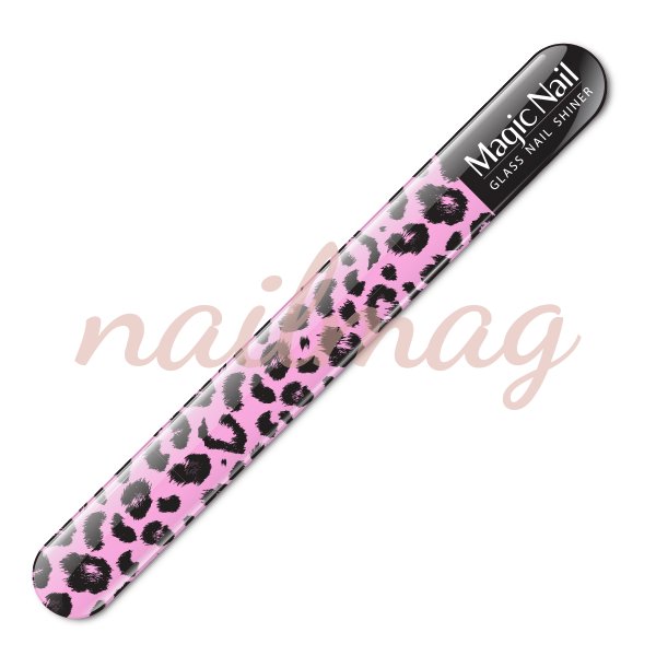 Cтеклянная пилочка MagicNail /E-02/ Розовый леопард - фотография товара. Купить с доставкой в интернет магазине Nailmag 