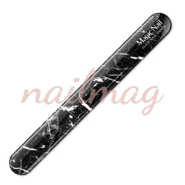 Cтеклянная пилочка MagicNail /N-08/ Мрамор черный - фотография товара. Купить с доставкой в интернет магазине Nailmag 