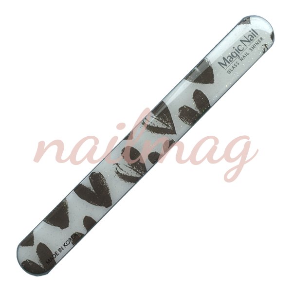 Скляні пилка MagicNail / N-09 / Серденька чорні - фотография товара. Купить с доставкой в интернет магазине Nailmag 