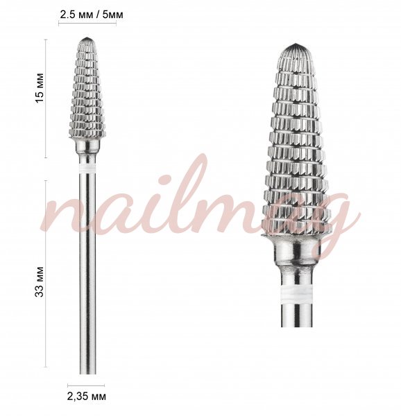 Фреза конус скруглений біла ІРМА 35001 DLX - фотография товара. Купить с доставкой в интернет магазине Nailmag 