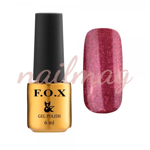 Гель-лак FOX для ногтей №026, Винный с шиммером, 6мл - фотография товара. Купить с доставкой в интернет магазине Nailmag 