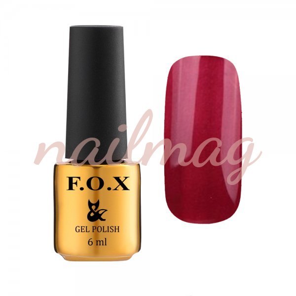 Гель-лак FOX для ногтей №034, Бордовый, 6мл