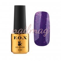 Гель-лак FOX для нігтів №071, Фіолетовий з шиммером, 6мл