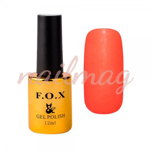 Гель-лак FOX для ногтей №139, Оранжевый неон, 12мл - фотография товара. Купить с доставкой в интернет магазине Nailmag 