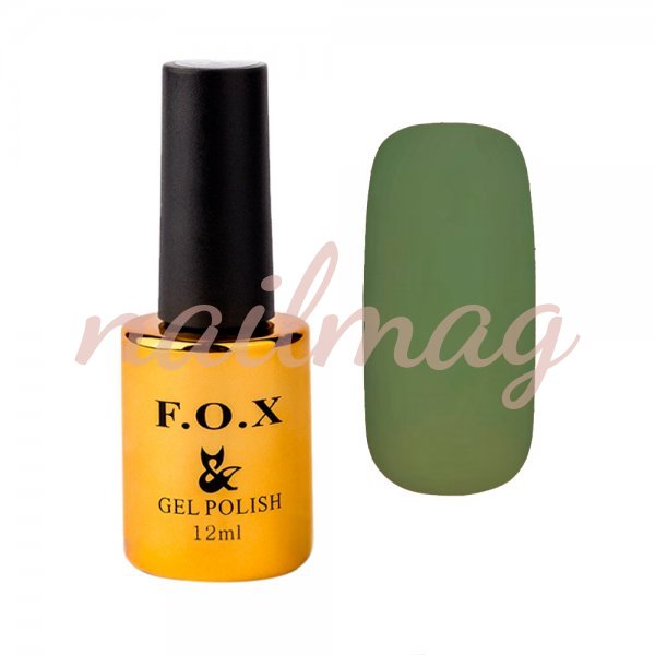 Гель-лак FOX для нігтів №186, Хакі емаль, 12мл