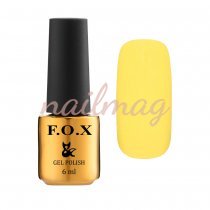 Гель-лак FOX для ногтей №206, Светло-желтая эмаль, 6мл