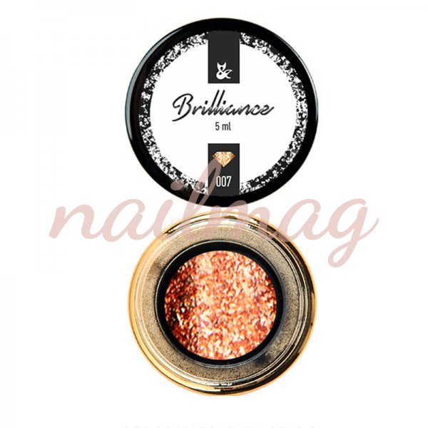 Гель-лак FOX для ногтей Brilliance №007, Розовое золото глиттер, 5мл - фотография товара. Купить с доставкой в интернет магазине Nailmag 