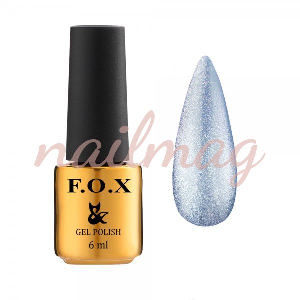 Гель-лак FOX для ногтей Crystal Cat Eye №004, Синий, 6мл - фотография товара. Купить с доставкой в интернет магазине Nailmag 