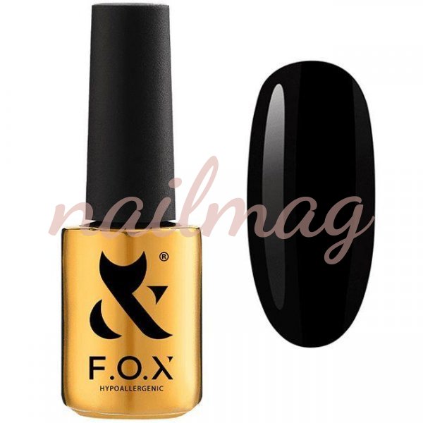 Гель-лак FOX Spectrum №002 (Чорний), 7мл - фотография товара. Купить с доставкой в интернет магазине Nailmag 