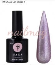 Гель-лак SAGA для нігтів Cat Shine №004, Рожевий, 8мл