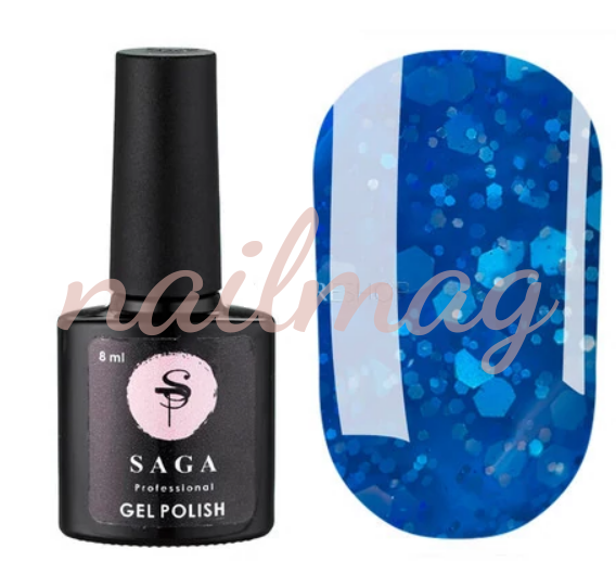Гель-лак SAGA для нігтів Marmelad №10 (Синій), 9мл