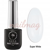 Гель-лак SAGA для ногтей Super White, Белый, 9мл