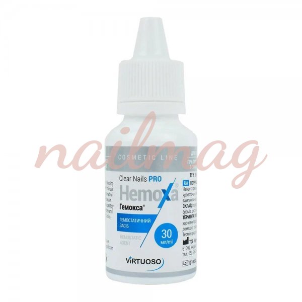 Гемокса рідина, HEMOXA Clear Nails Pro, 30 мл - фотография товара. Купить с доставкой в интернет магазине Nailmag 