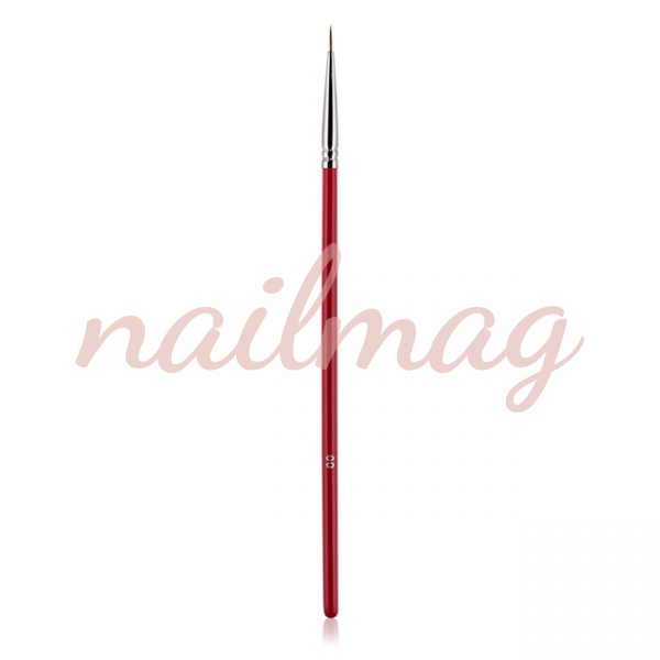 Пензлик для роспису червоний лайнер №00-2 (нейлон) - фотография товара. Купить с доставкой в интернет магазине Nailmag 