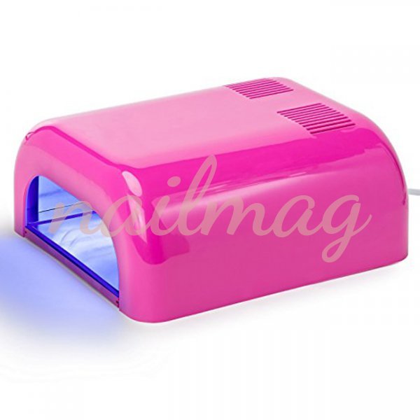 Лампа ультрафиолетовая для маникюра L-12, 36Вт (розовая)