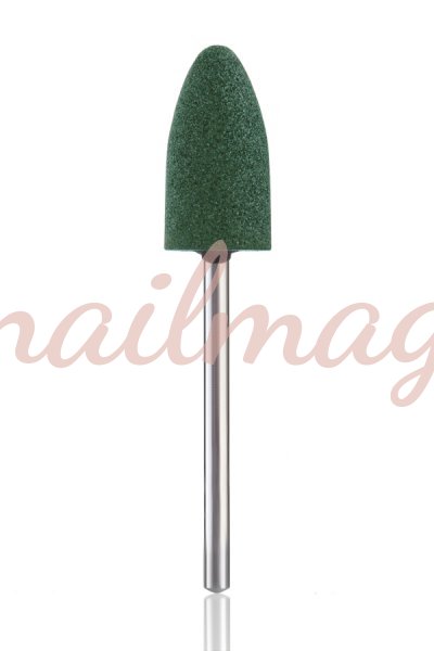 Насадка корундовая GH07 (зеленая) пуля - фотография товара. Купить с доставкой в интернет магазине Nailmag 