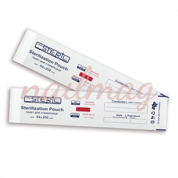 Пакети паперові ProSteril для стерилизації білі, 50х200мм (100 шт/уп)