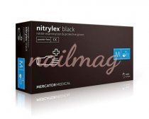 Рукавички нітрилові текстуровані NITRYLEX BLACK (50пар/уп), чорні