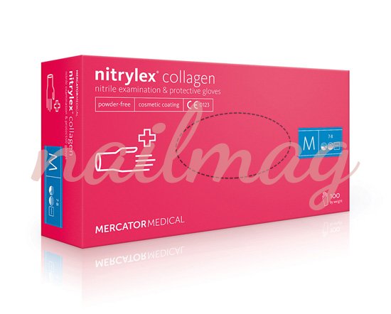 Рукавички нітрилові текстуровані NITRYLEX CLASSIC(50пар/уп), рожеві - фотография товара. Купить с доставкой в интернет магазине Nailmag 