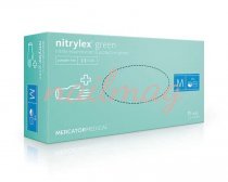 Перчатки нитриловые текстурированные NITRYLEX GREEN (50пар/уп), зеленые