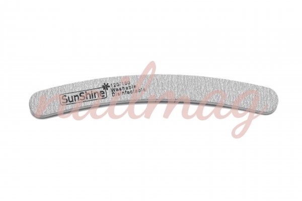 Пилка для нігтів SUNshine бумеранг, сіра (120/180) - фотография товара. Купить с доставкой в интернет магазине Nailmag 