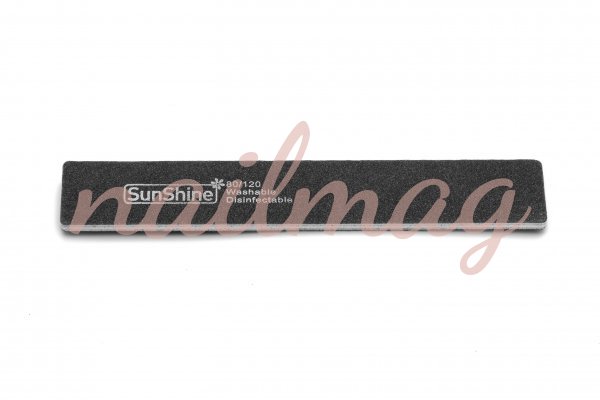 Пилка для нігтів SUNshine широка пряма, чорна (80/120) - фотография товара. Купить с доставкой в интернет магазине Nailmag 