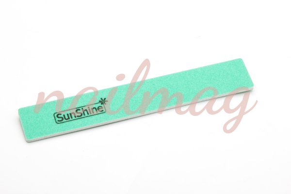 Пилка для нігтів SUNshine пряма, зелена (100/150) - фотография товара. Купить с доставкой в интернет магазине Nailmag 