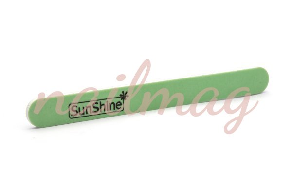 Пилка для нігтів SUNshine скруглена пряма, зелена (180/320) - фотография товара. Купить с доставкой в интернет магазине Nailmag 