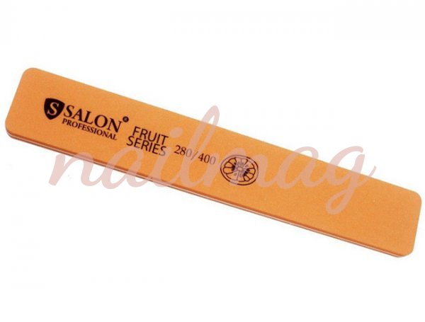 Пилочка –шлифовка для ногтей SALON прямая оранжевая 280/400 - фотография товара. Купить с доставкой в интернет магазине Nailmag 