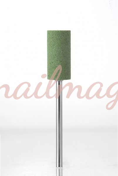 Полір силіконовий QUEEN 9013, циліндр, зелений жорсткий - фотография товара. Купить с доставкой в интернет магазине Nailmag 