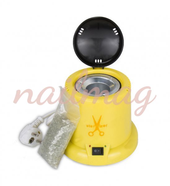 Стерилизатор шариковый гласперленовый пластиковый (желтый) - фотография товара. Купить с доставкой в интернет магазине Nailmag 