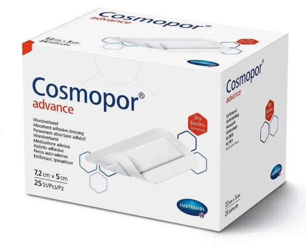 Пов`язка пластир Cosmopor® advance/Космопор адванс, (7,2см х 5см) 10шт