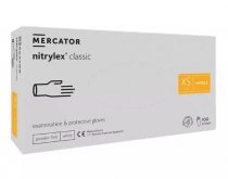 Перчатки нитриловые текстурированные NITRYLEX WHITE (50пар/уп), белые