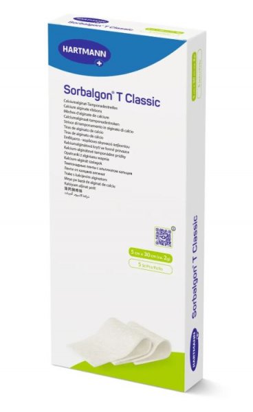 Стерильна тампонадна стрічка з альгінату кальцію Sorbalgon® Classic (5х30см) - фотография товара. Купить с доставкой в интернет магазине Nailmag 
